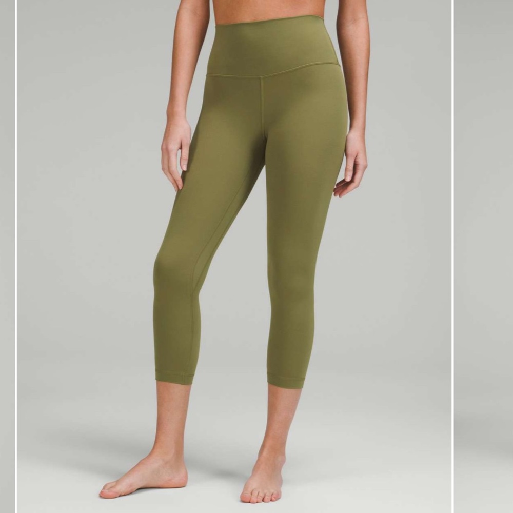 Lululemon Align High-Rise Crop 23" Bronze Green size 8